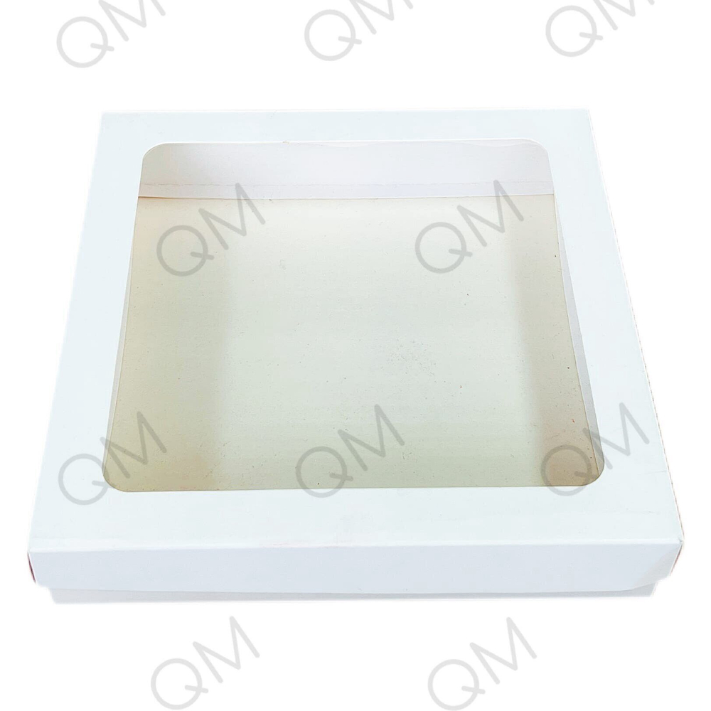 Коробка для клубники в шоколаде 200*200*40 мм (белая), 10шт