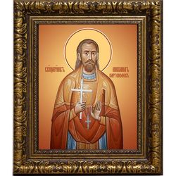 Михаил Каргополов, священномученик пресвитер. Икона на холсте.