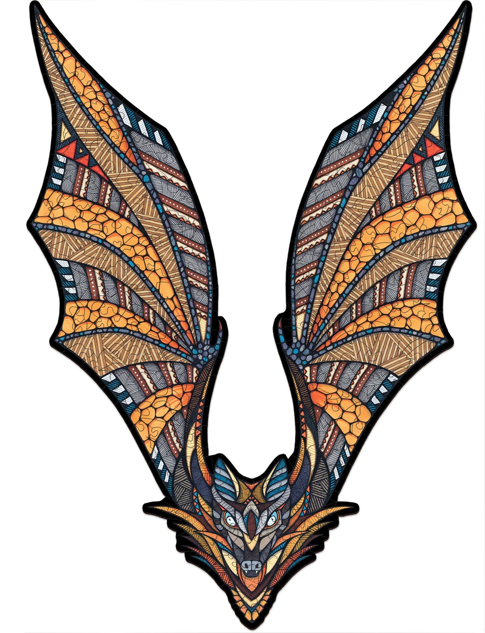 Деревянный, фигурный пазл EWA Летучая Мышь L 39x54 см