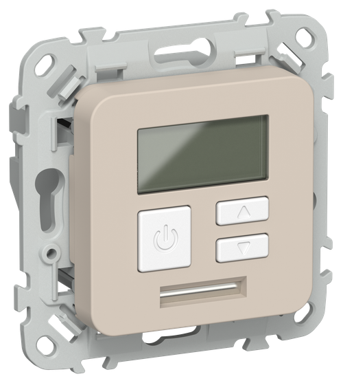 FLITE Термостат электронный с дисплеем 16А Т-ФлЛ льняной IEK
