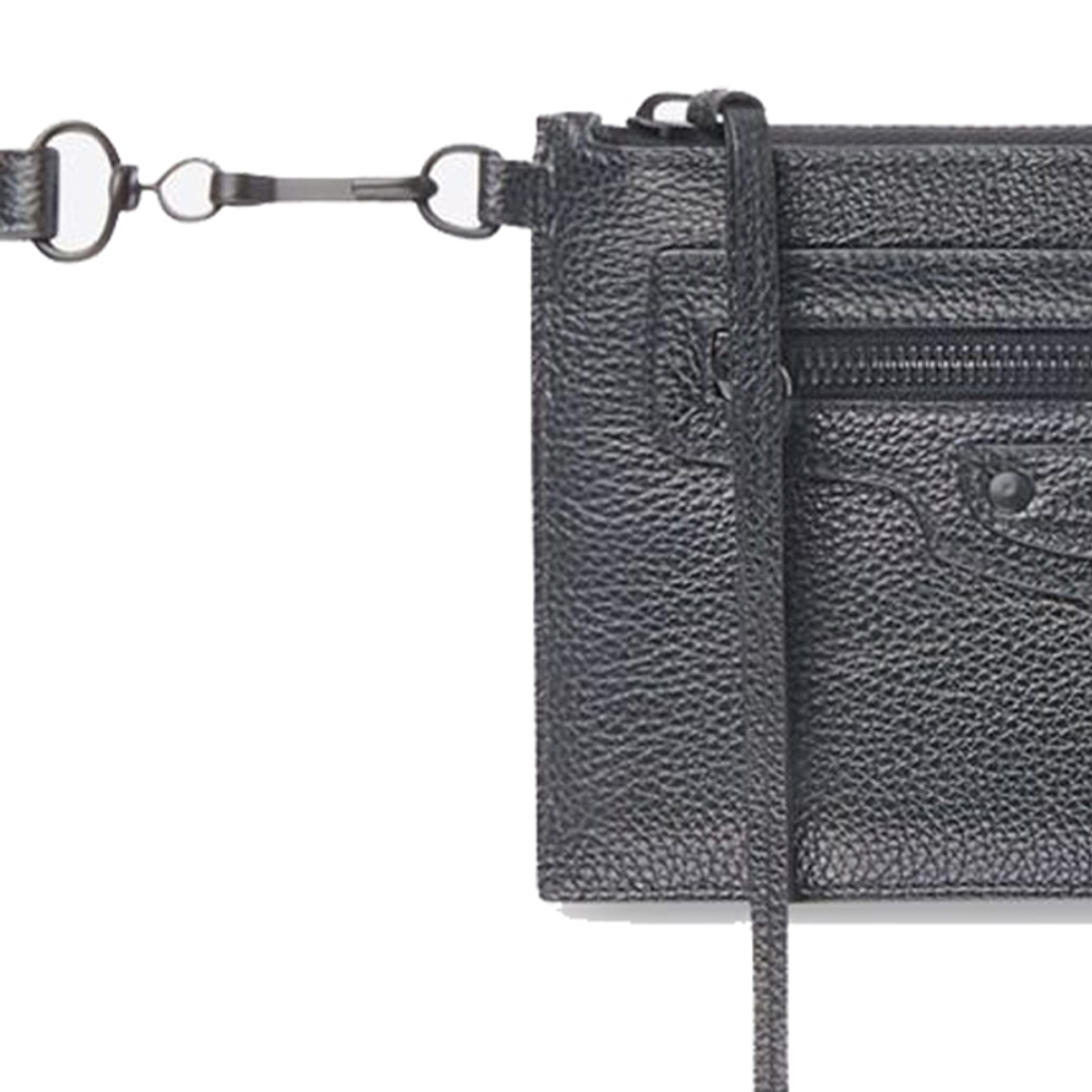 Balenciaga Cow Leather Clutch Men"s Black
