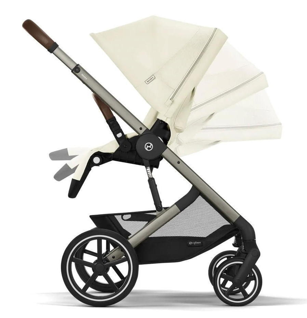 Коляска Cybex Balios S Lux TPE complete Cloud G Almond Beige Plus 3 в 1 Seashell Beige с дождевиками