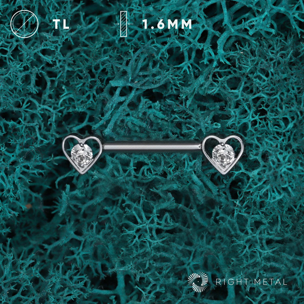 Штанга Love Mini Crystal Б/Р 1.6мм