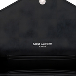 SAINT LAURENT Quilted Leather Envelope Wallet Small Women"s Black