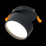 ST651.448.09 Встраиваемый поворотный светильник Черный LED 1*9W 4000K 720Lm Ra&gt;90 120° IP20 D85xH68 170-240VV