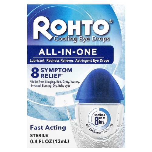 Rohto, охлаждающие глазные капли, универсальные, 13 мл (0,4 жидк. унции)