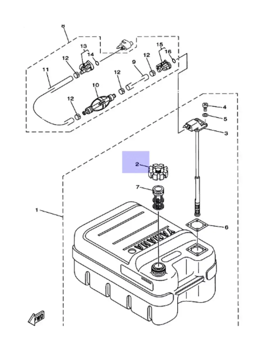 Крышка топливного бака 24 л