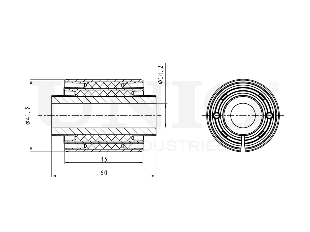 Сайлентблок внутренний заднего нижнего рычага UNIO RMP-20639