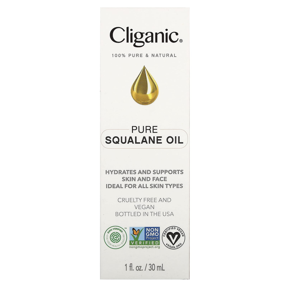 Cliganic, 100% чистое и натуральное масло сквалана, 30 мл (1 жидк. унция)
