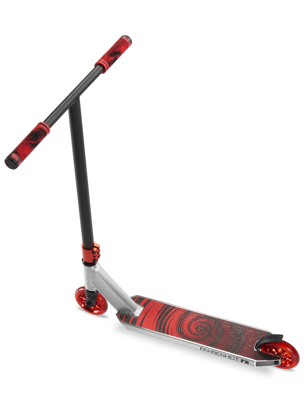 Самокат трюковой Fahrenheit F2 черный/серебристый/красный