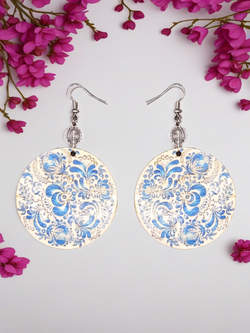 Серьги Гжель