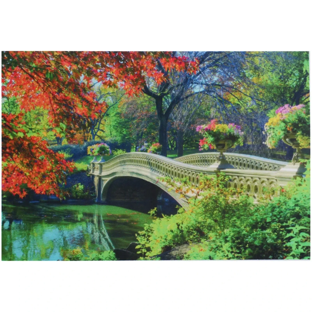 Алмазная мозаика на подрамнике с полным заполнением «МИР ЯРКИХ КРАСОК», тихая осень, 20*30 см