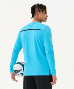 Футболка судейская с длинным рукавом DIVISION PerFormDRY Referee LS Tee, голубой