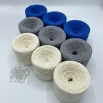 Набор № 8 KAPLANLAR 55% шерсть ягненка 45% хлопок (900 гр)