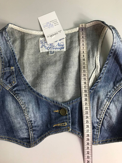 Жилетка Nice Concept джинсовая, можно носить как топ или на рубашку 40 размер