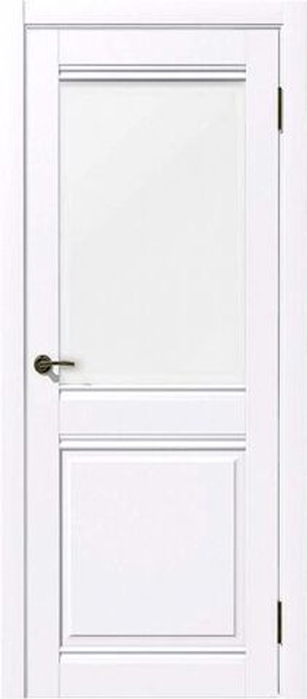 Межкомнатная дверь Дубрава Сибирь Омега ПО (мателюкс) Эмалит белый