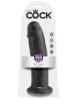 Чёрный фаллос-гигант 10" Cock - 25,4 см.