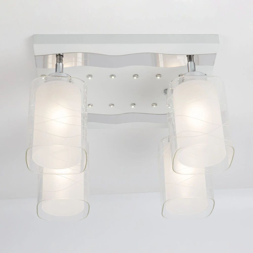 Citilux Прима CL160241 Люстра с поворотными плафонами Белая Хром