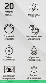 Микроволновая печь StarWind SMW3420 черный