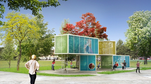 Игровой комплекс СТРОЙКА КВАДРО 4 сегмента