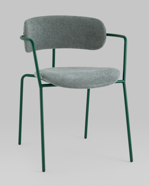 Стул Дженни букле зеленый каркас зеленый полуглянцевый муар