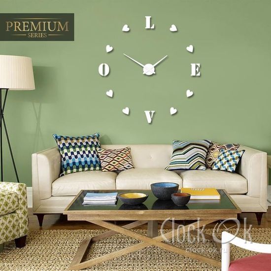 Настенные 3D часы Sweet Love