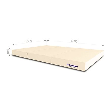Мат (мягкий щит) Romana 1000*1500*100, в 3 сложения (бежевый)