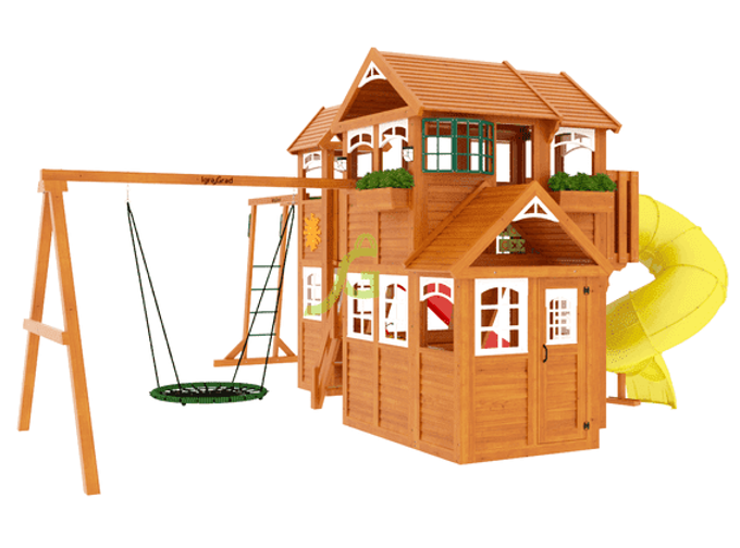 Детская площадка Клубный домик Макси с трубой Luxe