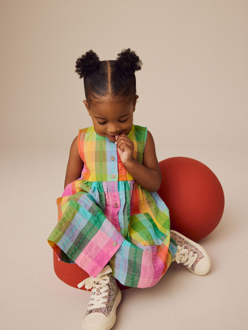 Сарафан для девочки Next E86-987, Желтый, Голубой, Розовый