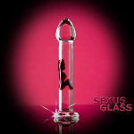 Стеклянный прозрачный фаллос на подставке ( Sexus-glass 912070-2)