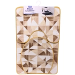 Набор для ванной и туалета 3 пр. «Метрика» ( 2 коврика 50*80+50*40, 1 чехол на крышку унитаза)