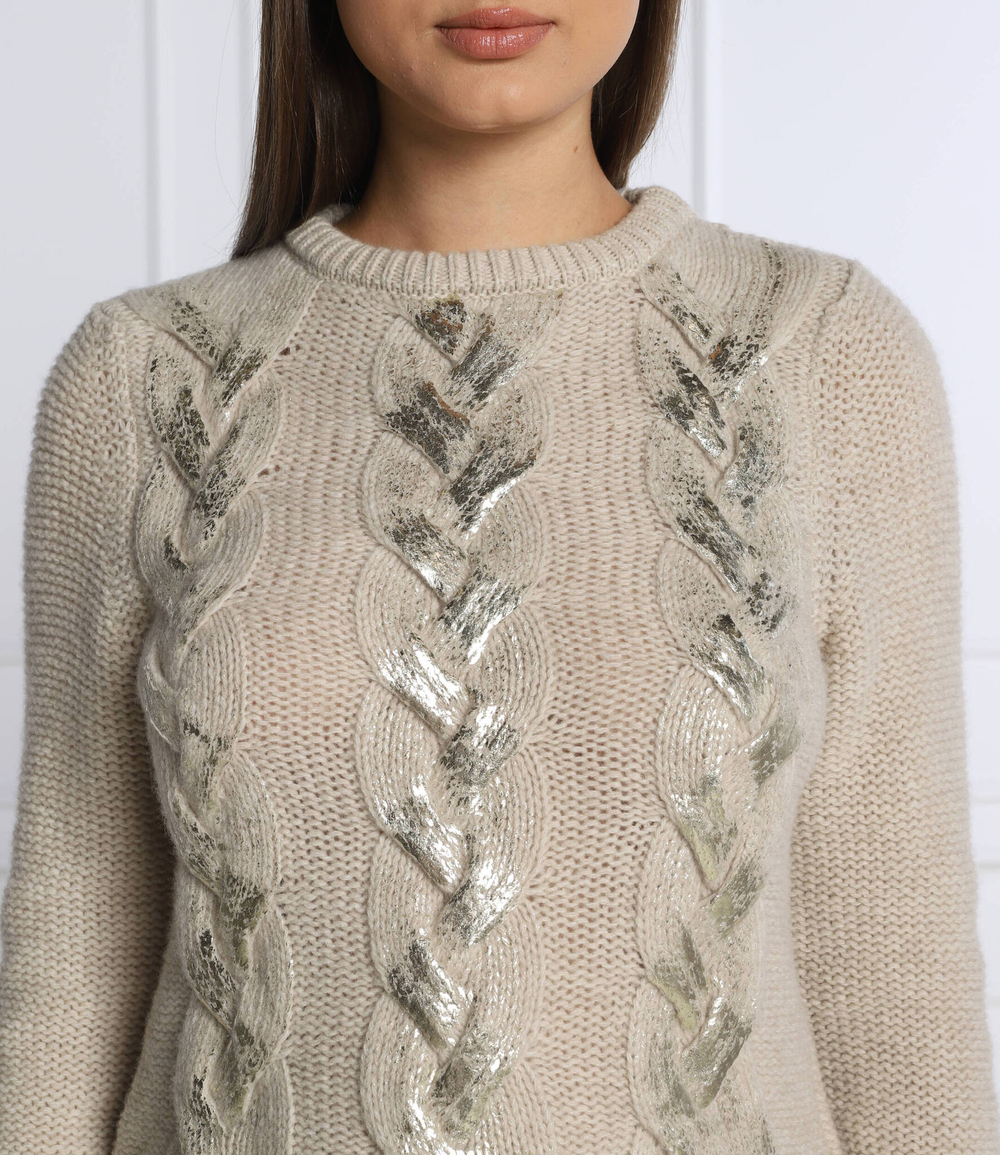 Хлопковый свитер felin Marella SPORT - кремовый(33662727)