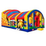 Коммерческий надувной батут «Смайлики» с крышей, размер 12*8*7 м