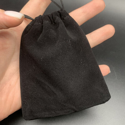 16803 Мешочек, бархат, 11,5*9,5 см,черный