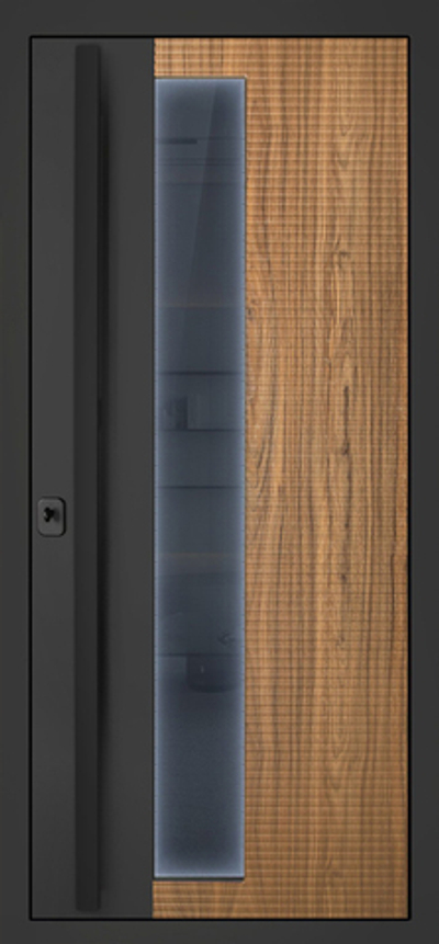 Стальная дверь "Century" с окном (терморазрыв). Заказная модель.