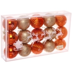 Набор украшений «Клематис» 6 см (набор 15 шт), Янтарь, шампань