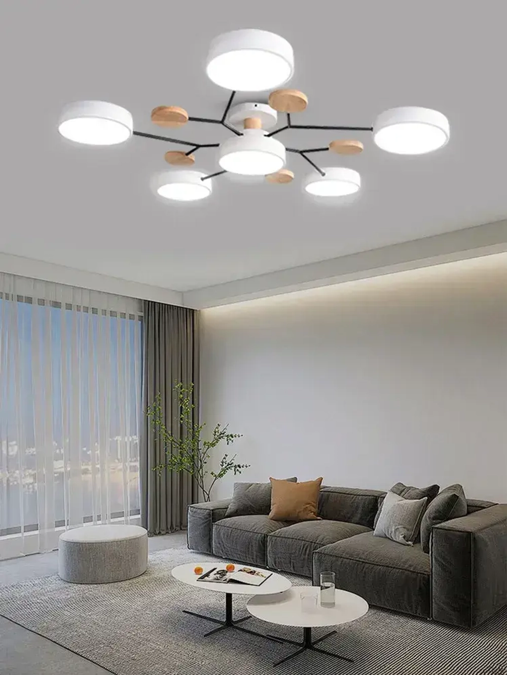 Люстра потолочная светодиодная на кухню, прихожую и спальню,72 Вт