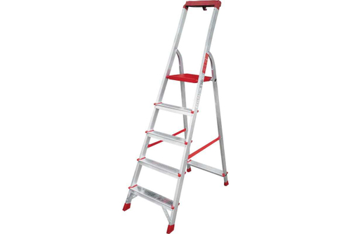 СТРЕМЯНКА АЛЮМИНИЕВАЯ ПРОФЕССИОНАЛЬНАЯ НОВАЯ ВЫСОТА 3115 1Х5 СТУПЕНЕЙ 80 ММ