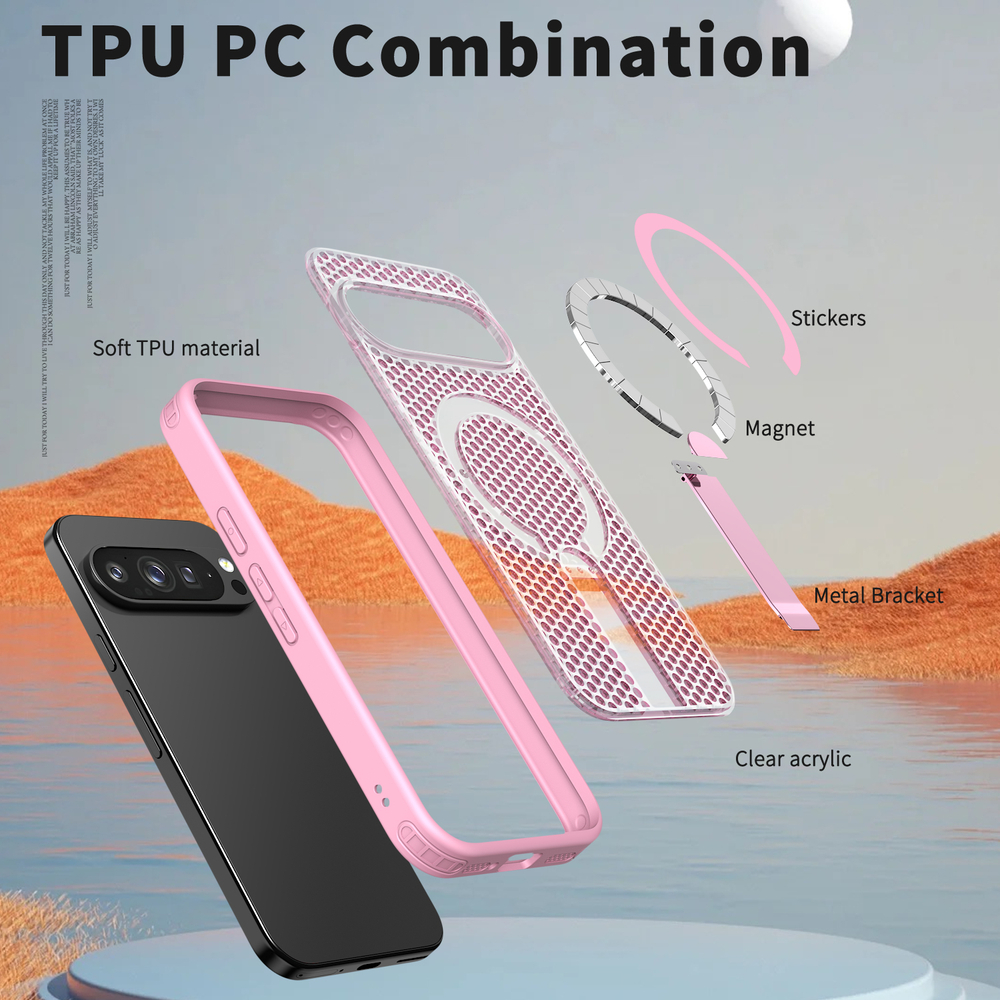 Прозрачный чехол Mesh Pro Magnetic Case для Google Pixel 9 Pro XL