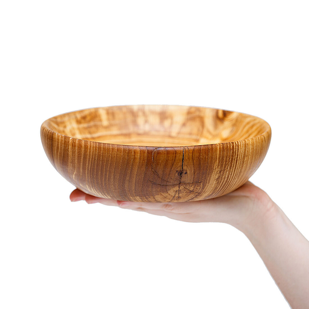 Деревянная тарелка Art of Siberia из цельного куска древесины сибирского вяза, 19,5 см. T70