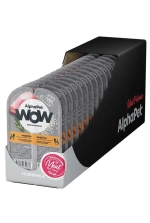 Влажный корм корм для котят, беременных и кормящих кошек AlphaPet WOW (АльфаПет) нежные ломтики индейки в соусе, 80 гр. Комплект 15 штук