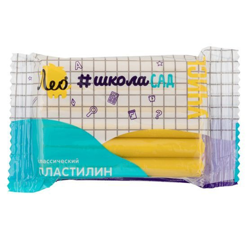 Пластилин классический 50 гр "Учись" жёлтый