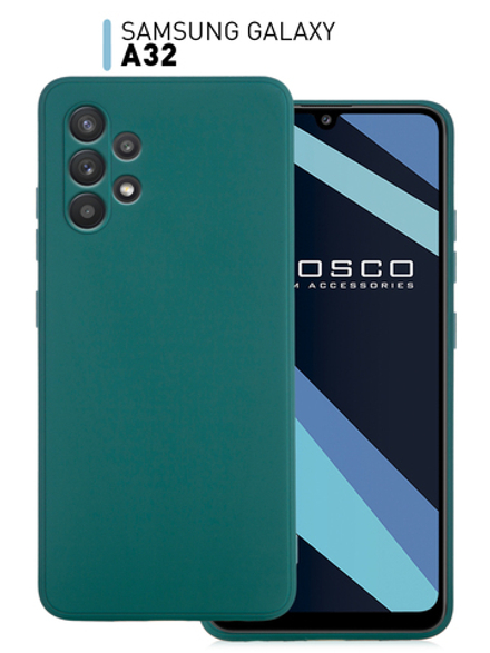 Чехол ROSCO для Samsung Galaxy A32 оптом (арт. SS-A32-COLOURFUL-DARKGREEN)
