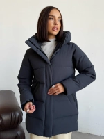 Куртка демисезонная с капюшоном удлиненная