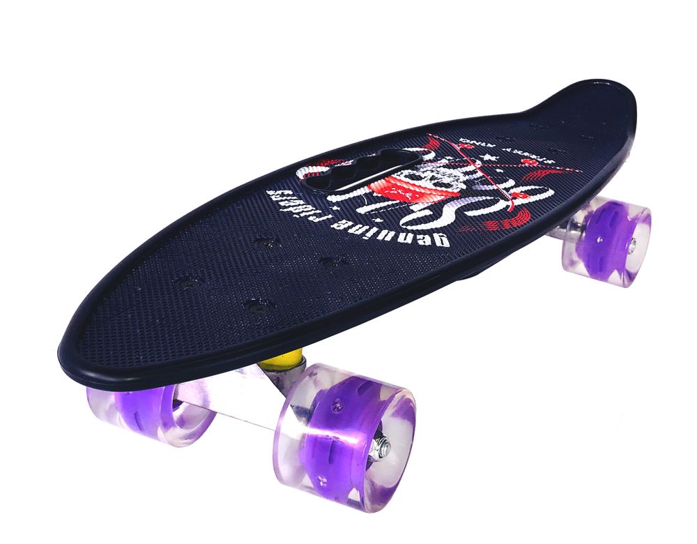 Скейтборд PWSport Print 22" Пираты черные