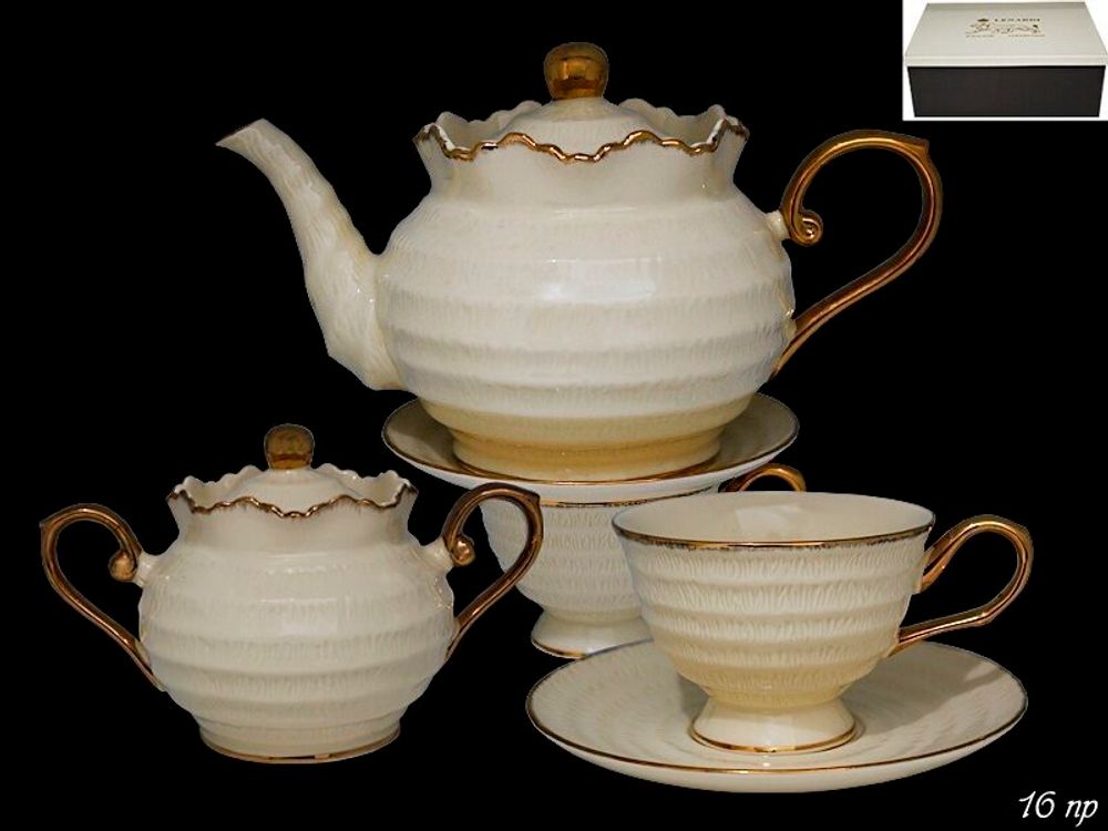 Lenardi 666-276 Чайный сервиз 16пр. 250 мл в под.уп.(х2)Фарфор