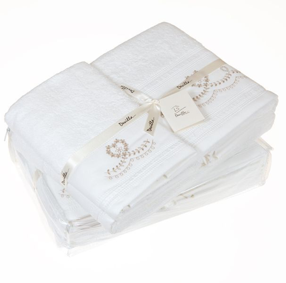 Полотенце 30x50 Devilla Венский вальс белое