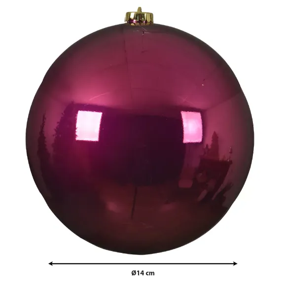 Шар пластиковый глянцевый 140 мм., магнолия, Kaemingk (022408)