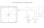 Зонт профессиональный 3х3 м Theumbrela Semsiye Evi Lux Telescopic