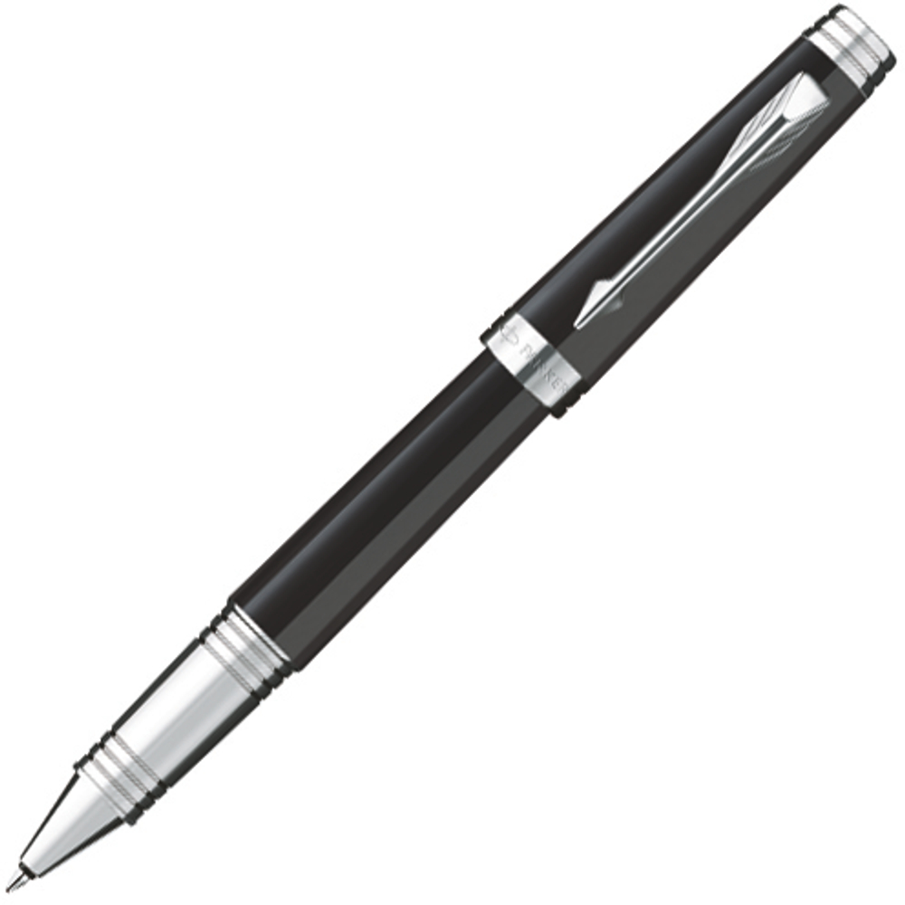 Роллерная ручка Parker Premier, цвет - черный/серебро